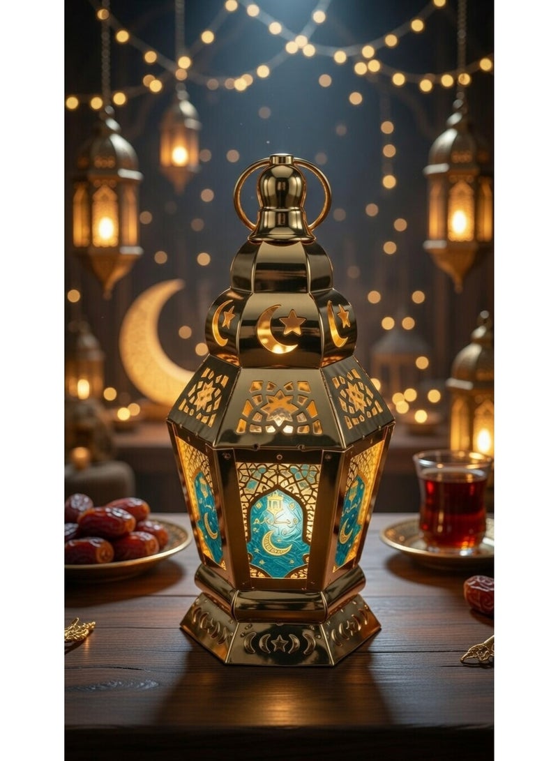فانوس رمضان كريم ليد معدن 20سم - Image 4